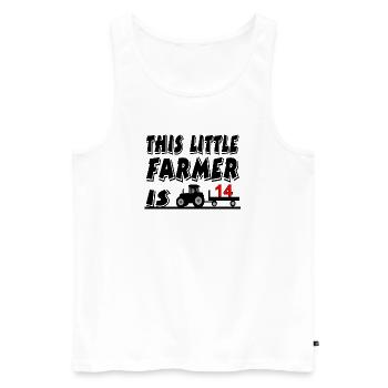 Bauer - Männer Premium Bio Tank Top - Weiß - Vorne - Michal (187cm)