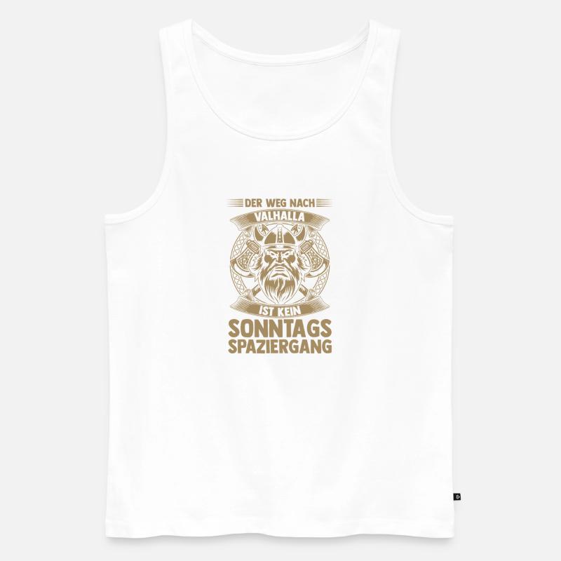 Mittelalter Schildwall Mittelaltermarkt Wikinger - Männer Premium Bio Tank Top - Weiß