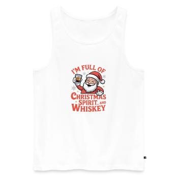 Weihnachts-Whiskey-Weihnachtsgeist - Männer Premium Bio Tank Top - Weiß - Vorne - Michal (187cm)