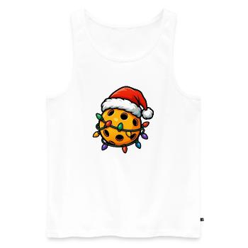 Joueurs de pickleball de Noël drôles - Débardeur bio Premium Homme - blanc - Devant - Michal (187cm)