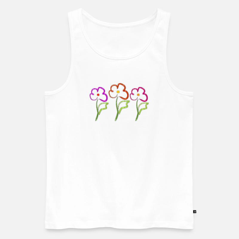 Blumen - Männer Premium Bio Tank Top - Weiß