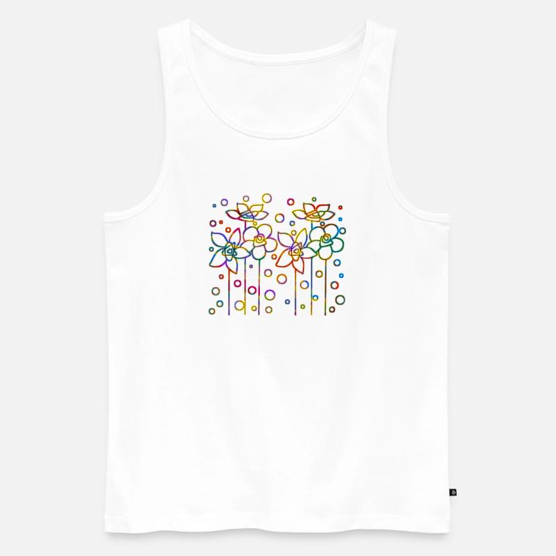 Blumen - Männer Premium Bio Tank Top - Weiß