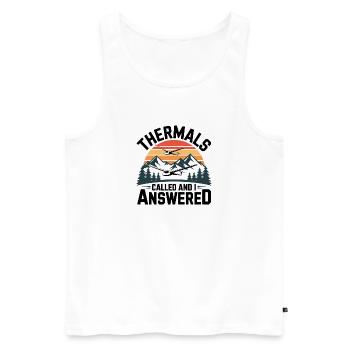 Glider Thermik ruft, ich antworte– Segelflug - Männer Premium Bio Tank Top - Weiß - Vorne - AI Model Male 178 light (178cm)