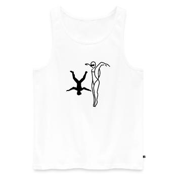 Vol libre - Débardeur bio Premium Homme - blanc - Devant - AI Model Male 178 light (178cm)