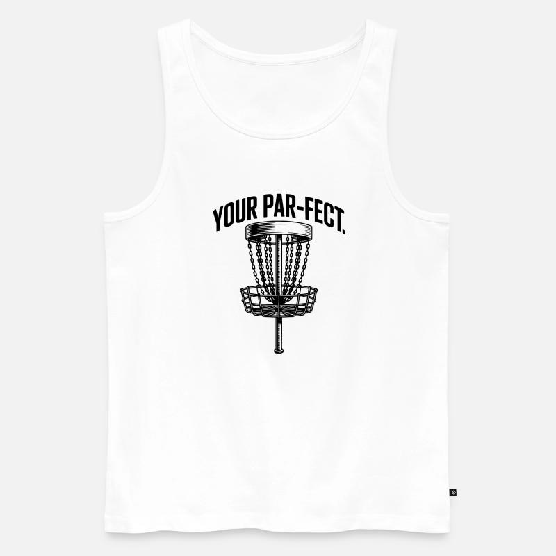 Du bist Perfekter – lustiges Disc-Golf-Meme - Männer Premium Bio Tank Top - Weiß