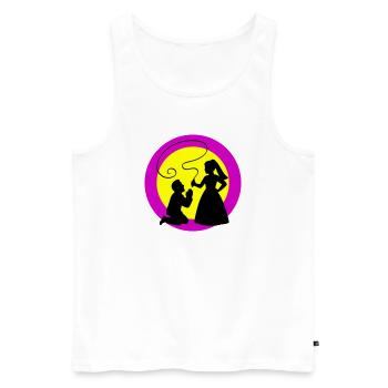 Brautpaar Ehepaar Hochzeit - Männer Premium Bio Tank Top - Weiß - Vorne - AI Model Male 178 light (178cm)
