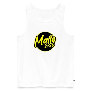 Malle 2026 Majorque - Débardeur bio Premium Homme - blanc - Devant - Michal (187cm)