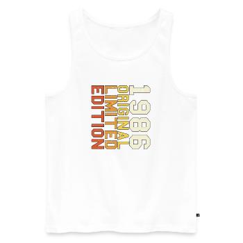 Original 1986 Vintage Retro Birthday Gift 86 - Men's Premium Organic Tank Top - white - Front - Michal (187cm)