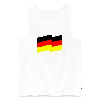 Flagge - Männer Premium Bio Tank Top - Weiß - Vorne - Michal (187cm)