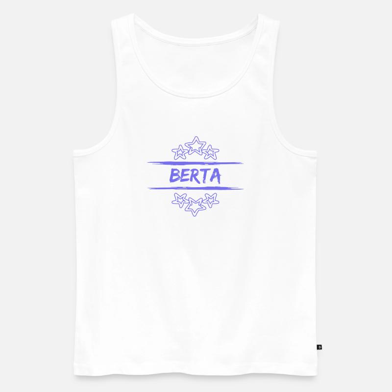 Berta Berta - Männer Premium Bio Tank Top - Weiß