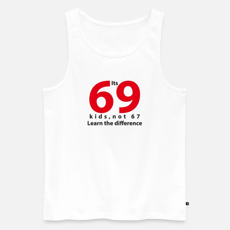 its_69 Note 67 Schwarz - Männer Premium Bio Tank Top - Weiß