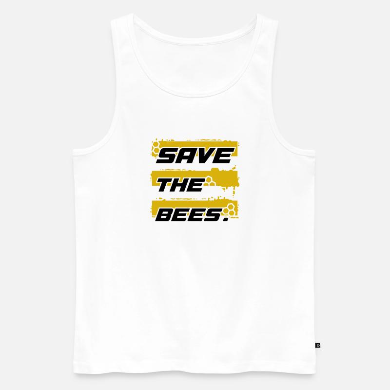 Save the Bees - Männer Premium Bio Tank Top - Weiß