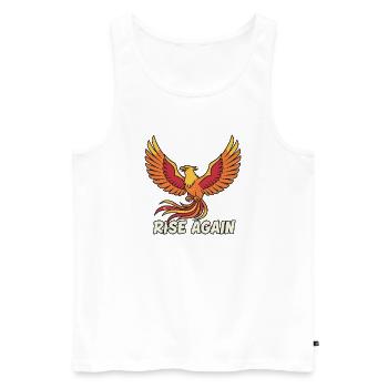 Phoenix Rise Again Motif - Men's Premium Organic Tank Top - white - Front - AI Model Male 178 light (178cm)