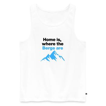 La maison, c’est là où se trouvent les Berge. Liberté, temps libre - Débardeur bio Premium Homme - blanc - Devant - Michal (187cm)