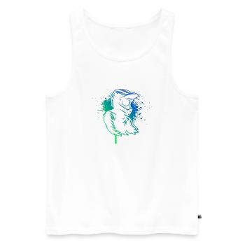Compact motocross design for motocross - Men's Premium Organic Tank Top - white - Front - Michal (187cm)