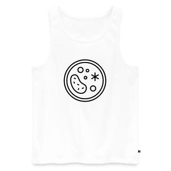 Petri dish with fungi, germs, viruses and bacteria - Men's Premium Organic Tank Top - white - Front - AI Model Male 178 light (178cm)