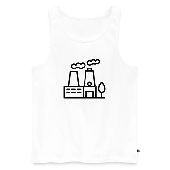 Umweltfreundliche Fabrik - Männer Premium Bio Tank Top - Weiß - Vorne - AI Model Male 178 light (178cm)