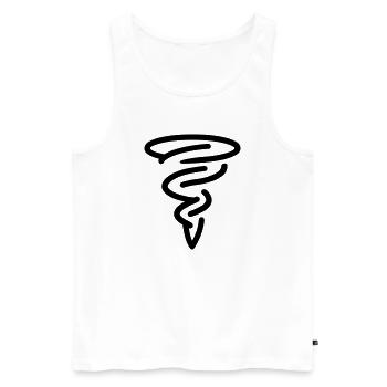 tornade - Débardeur bio Premium Homme - blanc - Devant - AI Model Male 178 light (178cm)
