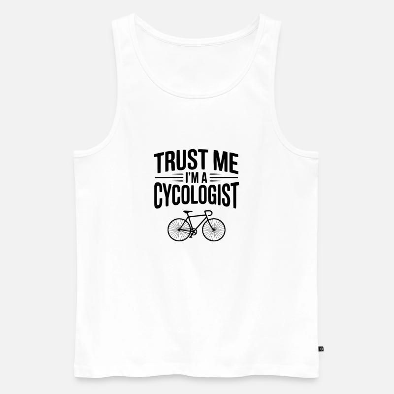 Glaub mir, ich bin Zykologe - Männer Premium Bio Tank Top - Weiß