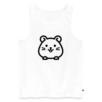 Hamster - Männer Premium Bio Tank Top - Weiß - Vorne - Michal (187cm)
