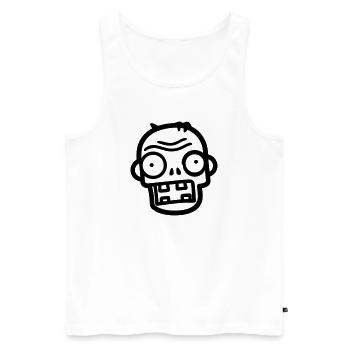 zombie - Men's Premium Organic Tank Top - white - Front - Michal (187cm)