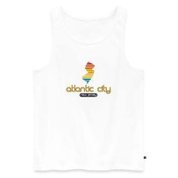 Atlantic City - New Jersey - États-Unis, Amérique - Débardeur bio Premium Homme - blanc - Devant - AI Model Male 178 light (178cm)