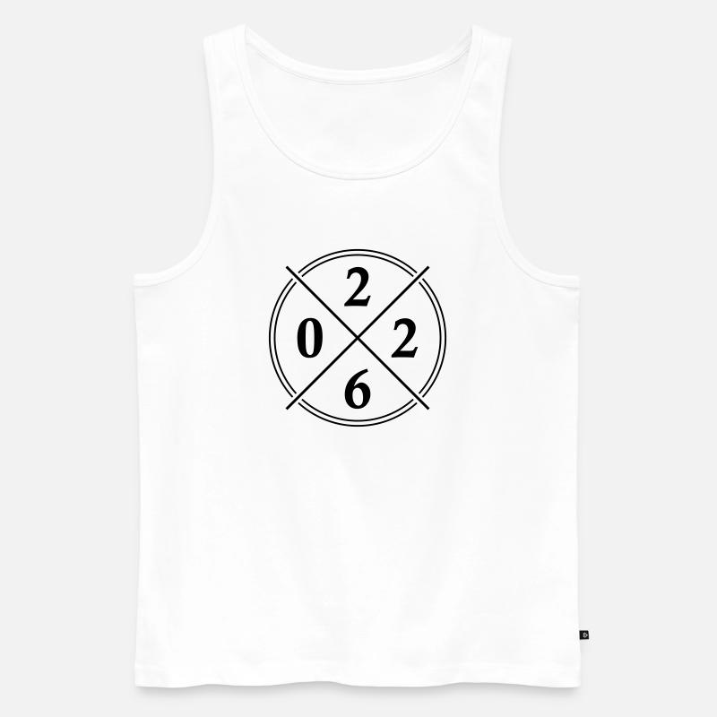 2026 Symbol - Männer Premium Bio Tank Top - Weiß