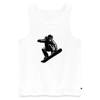 Snowboard motif that works immediately - Men's Premium Organic Tank Top - white - Front - Michal (187cm)