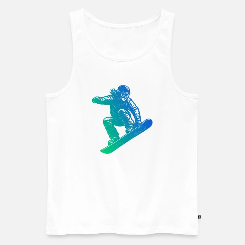 Direkte Snowboard Aussage - Männer Premium Bio Tank Top - Weiß
