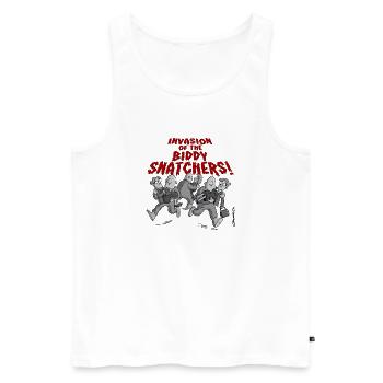 Invasion of the Biddy Snatchers - Men's Premium Organic Tank Top - white - Front - Michal (187cm)