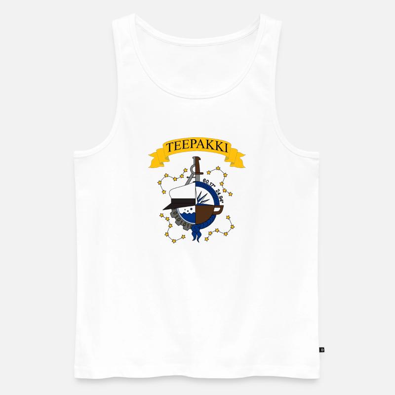 Teebeutel - Männer Premium Bio Tank Top - Weiß