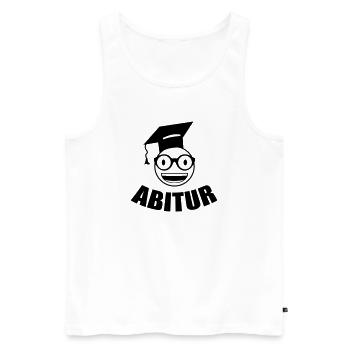Nerd Student Abitur - Men's Premium Organic Tank Top - white - Front - AI Model Male 178 light (178cm)