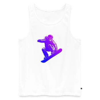 Fresh snowboard motif for snowboard - Men's Premium Organic Tank Top - white - Front - Michal (187cm)