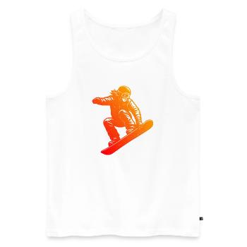 Simple snowboard timeless design - Men's Premium Organic Tank Top - white - Front - Michal (187cm)