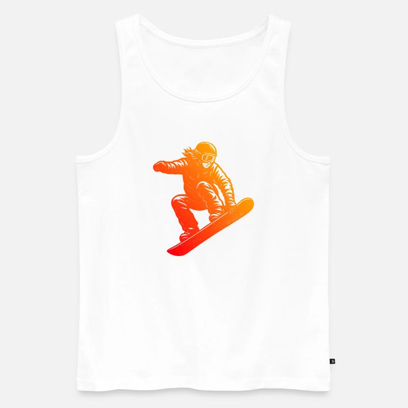 Einfach Snowboard zeitloses Design - Männer Premium Bio Tank Top - Weiß