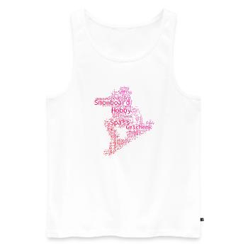 Direkte Snowboard Aussage - Männer Premium Bio Tank Top - Weiß - Vorne - AI Model Male 178 light (178cm)