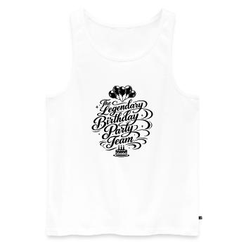 Birthday Party Team Legendary - Men's Premium Organic Tank Top - white - Front - Michal (187cm)