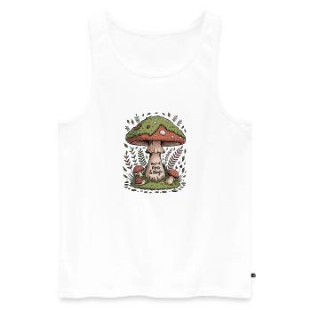 Made Of Moss And Magic Goblincore - Männer Premium Bio Tank Top - Weiß - Vorne - AI Model Male 178 light (178cm)