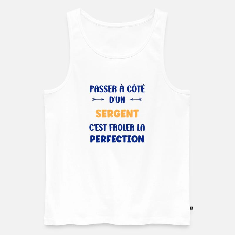 Sergeant - Männer Premium Bio Tank Top - Weiß