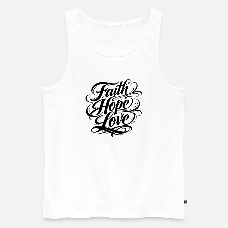 Glaube Hoffnung Liebe Christlich - Männer Premium Bio Tank Top - Weiß