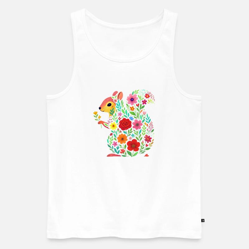 Eichhörnchen - Männer Premium Bio Tank Top - Weiß