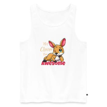 Nicht Clever Doch Großartig Känguru - Männer Premium Bio Tank Top - Weiß - Vorne - Michal (187cm)