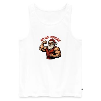 Ho, ho! Huge fun Christmas workout at Fit - Men's Premium Organic Tank Top - white - Front - Michal (187cm)
