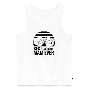 axolotl_mama - Men's Premium Organic Tank Top - white - Front - Michal (187cm)