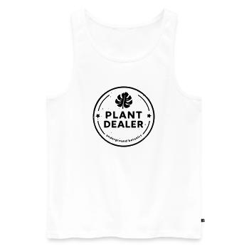 Plant Dealer - Männer Premium Bio Tank Top - Weiß - Vorne - Michal (187cm)