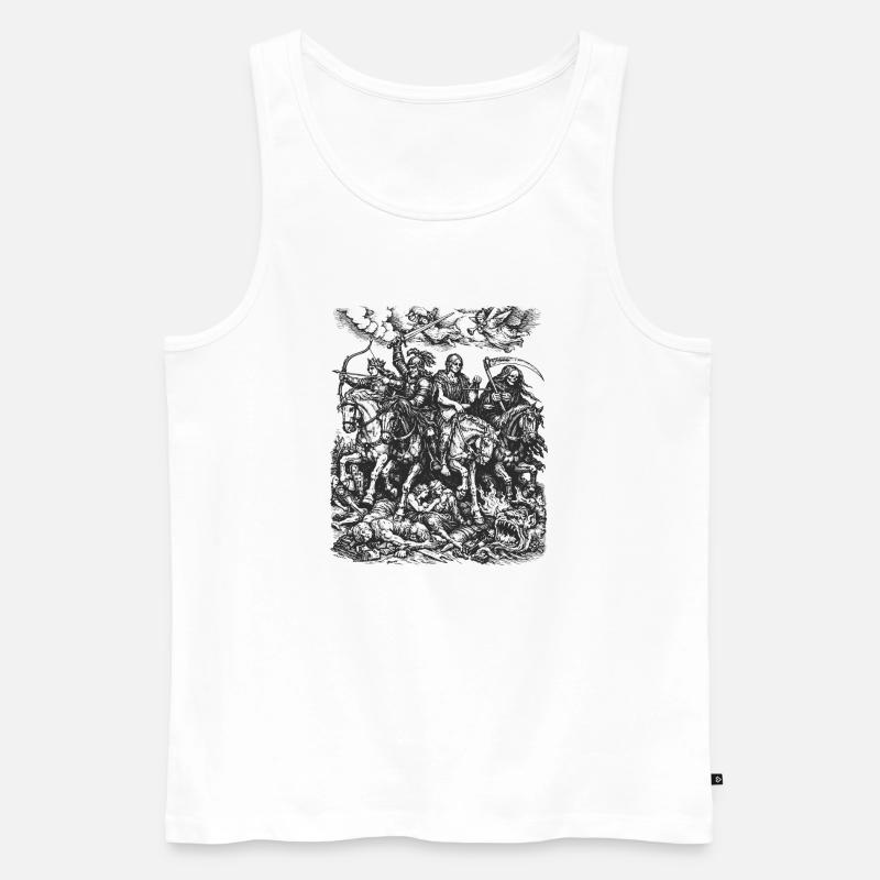 Vier Reiter der Apokalypse - Männer Premium Bio Tank Top - Weiß