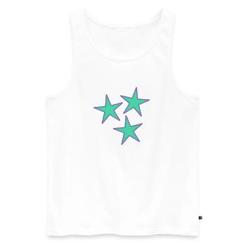 STAR. VALENTINSTAG. HERZ. ICH LIEBE DICH. ICH LIEBE - Männer Premium Bio Tank Top - Weiß - Vorne - AI Model Male 178 light (178cm)