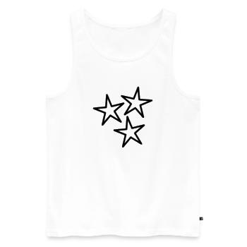 STAR. VALENTINSTAG. HERZ. ICH LIEBE DICH. ICH LIEBE - Männer Premium Bio Tank Top - Weiß - Vorne - AI Model Male 178 light (178cm)
