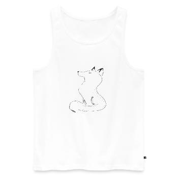 Sketchwolf Silhouette - Men's Premium Organic Tank Top - white - Front - AI Model Male 178 light (178cm)