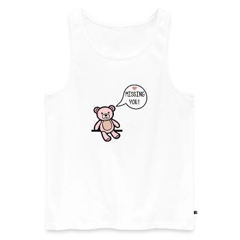 Du fehlst mir - Männer Premium Bio Tank Top - Weiß - Vorne - AI Model Male 178 light (178cm)